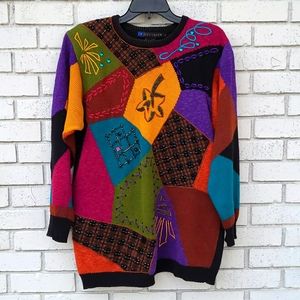 🔷️VINTAGE🔷MULTICOLOR IB Diffusion Beaded Sweater